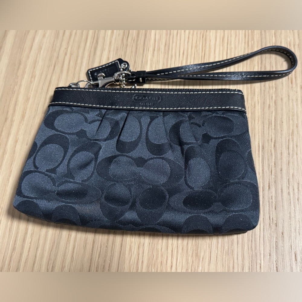 Coach Black Wristlet Clutch